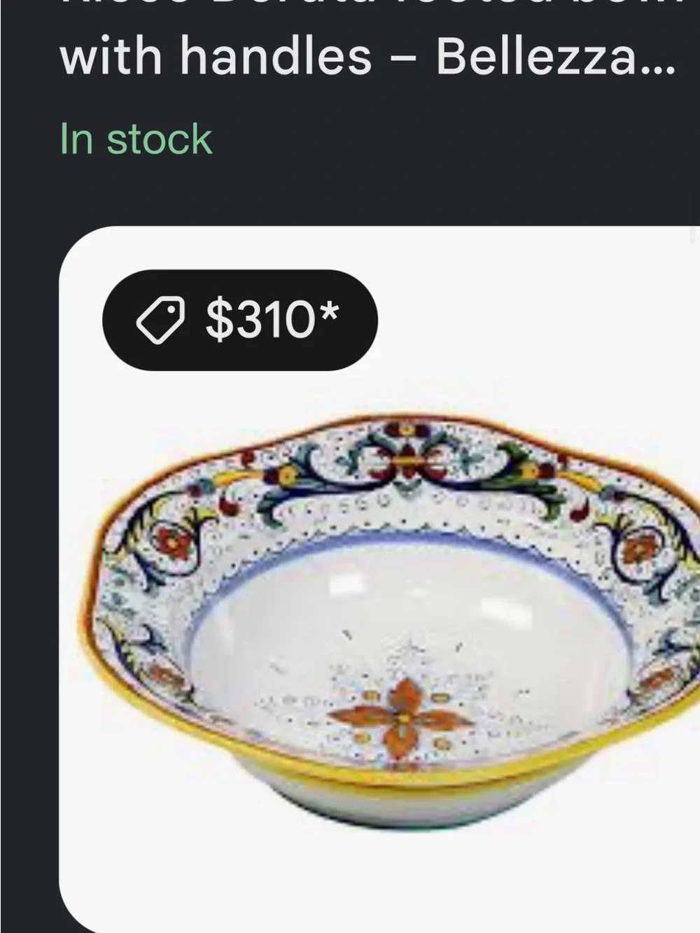 Moma Cream Ceramic Centerpiece Bowl Like New read below